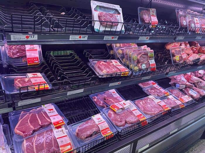 People in lockdown are buying large amounts of meat.