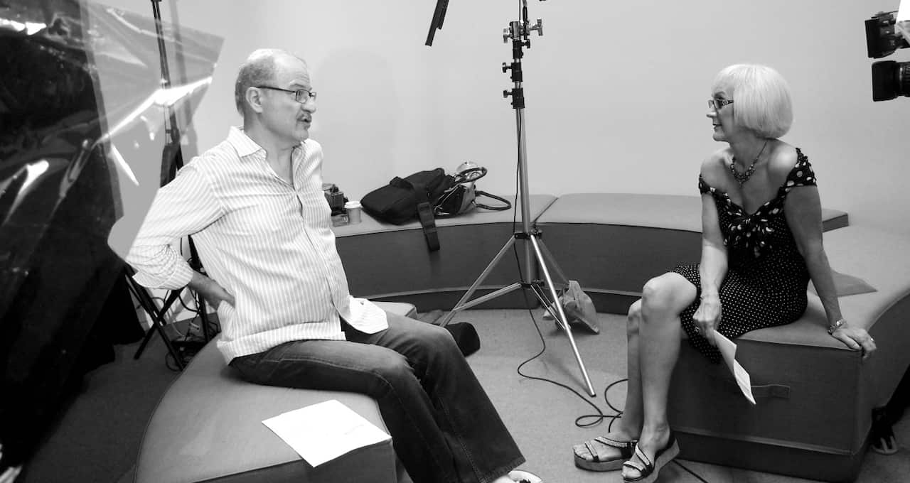 Silvio Rivier interviewed by SBS journalist Branka Cubrilo.