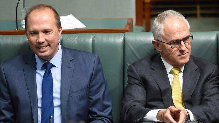 Peter Dutton and Malcolm Turnbull