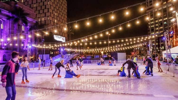 Skating at the festival in Melbourne