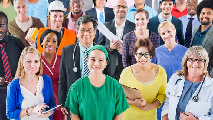 Large Group of Diverse People with Different Occupations