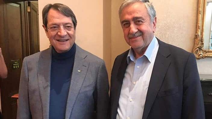 Nicos Anastasiades and Mustafa Akinci