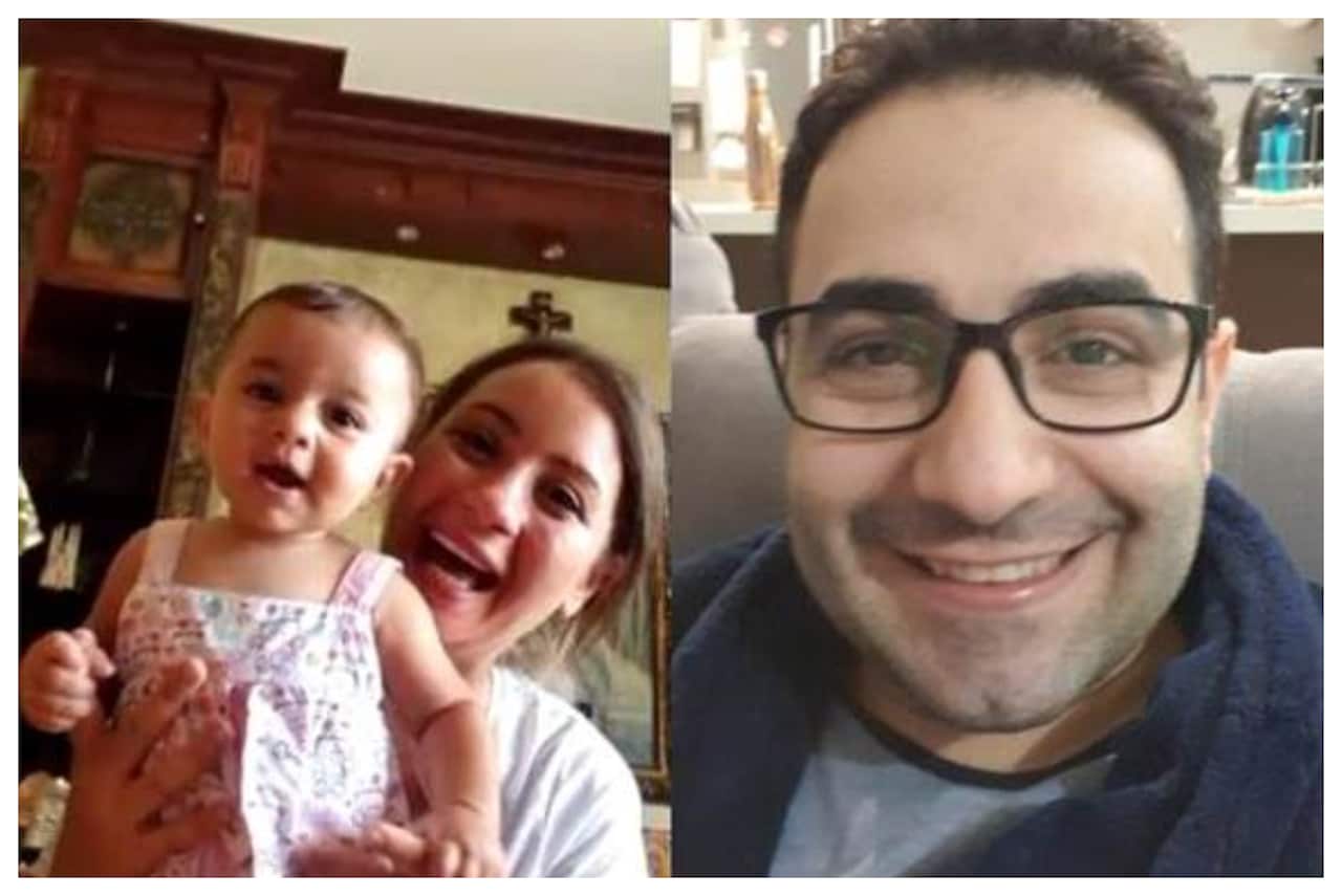 Dr Rimon Farid talking to his family over Skype 