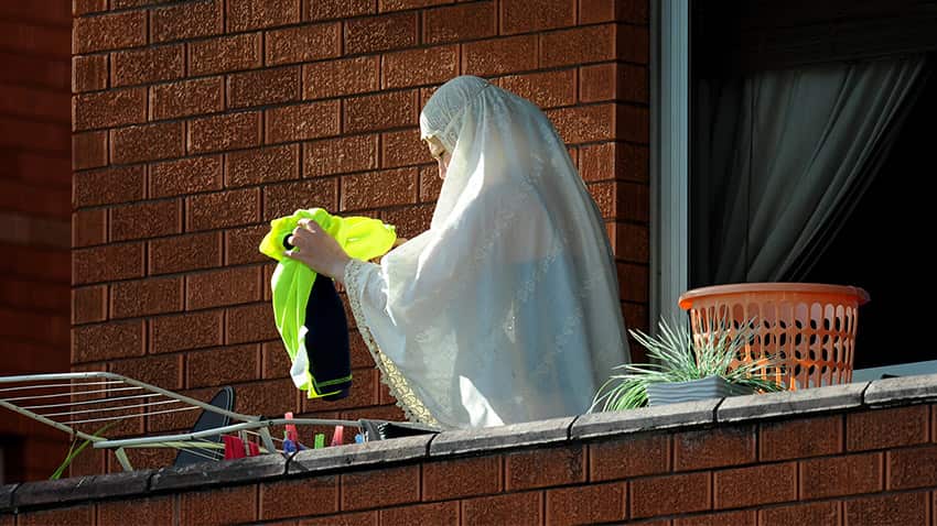 Woman vield Australia