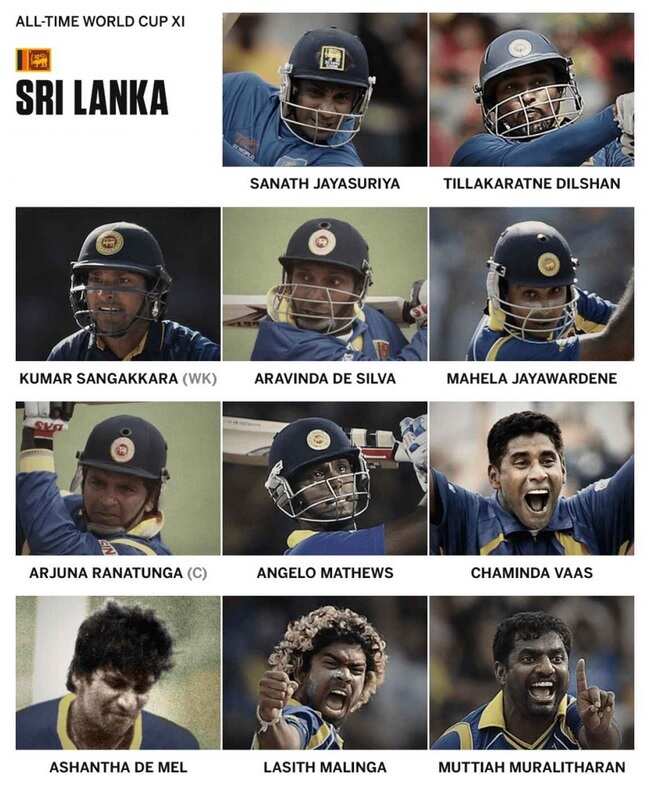 All-time Sri Lanka World Cup XI