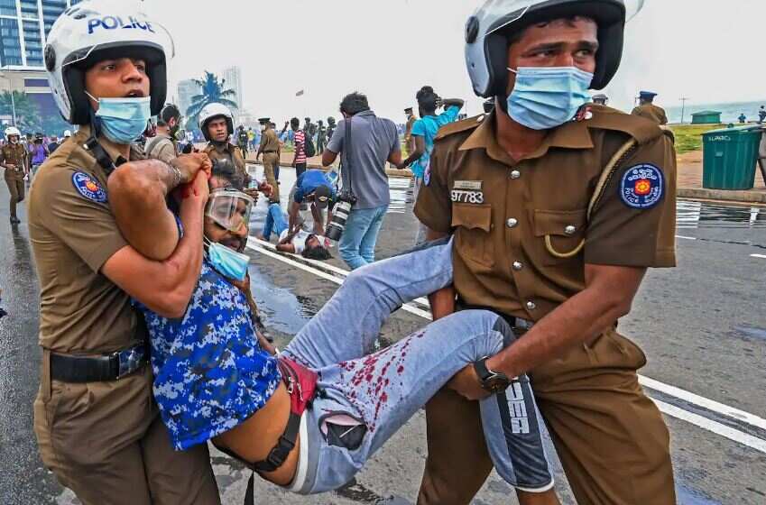 International media reports on how Sri Lanka was ignited after attack on the peaceful protesters 