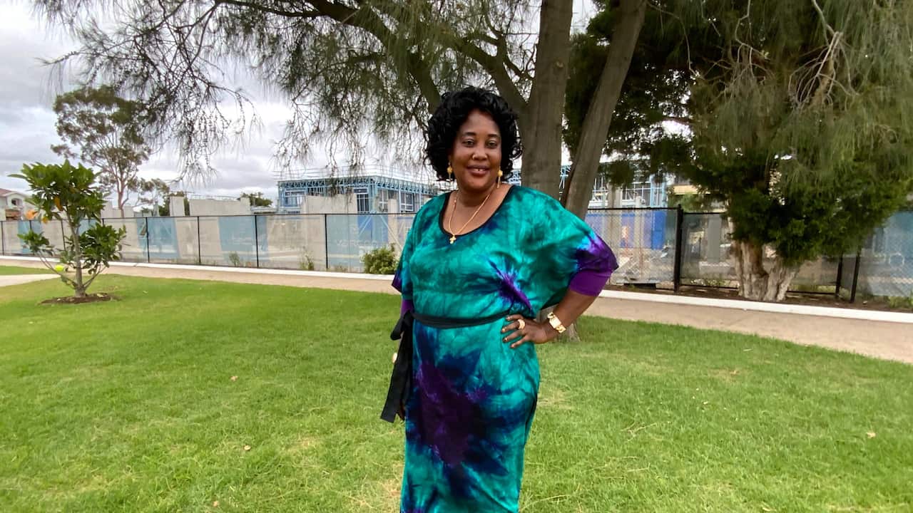 Abuk Deng is mother with the youngest child at 9 years