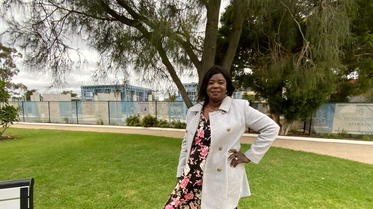 Abuk Atak Deng during the Aweil community BBQ (30/01/2021)at Sunshine, Victoria 