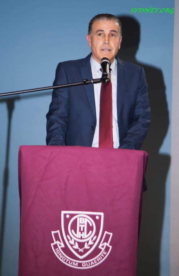 سام حب الله متحدثاً في إحدى المناسبات