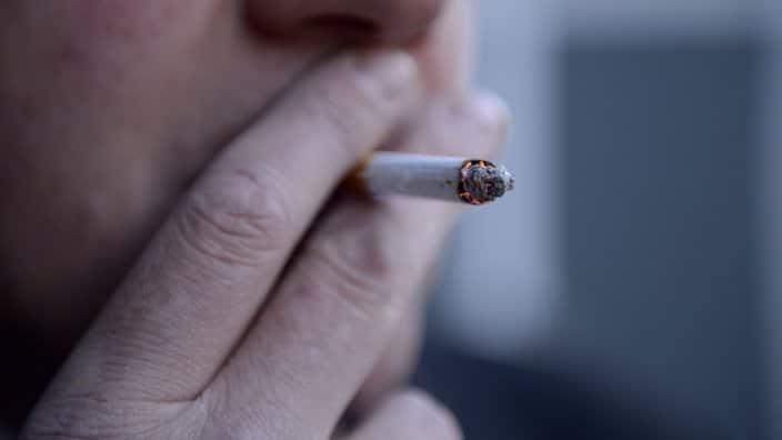 Man smoking a cigarette