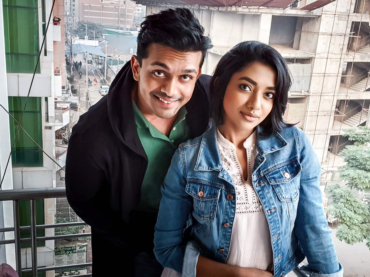 Sadia Nabila with co-actor Arifin Shuvo