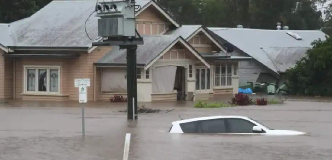 Flooding occurs in the town of Lismore, northeastern New South Wales, Monday, 28 February, 2022. 