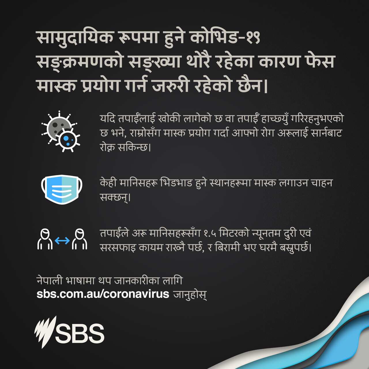 Nepali Infographics Face Mask Facemask