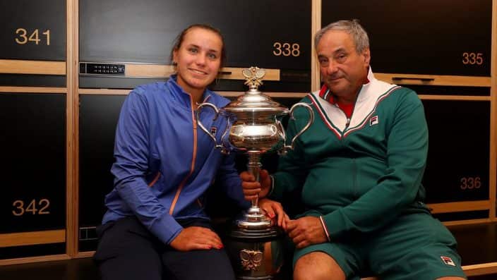 Sofia Kenin with her proud dad