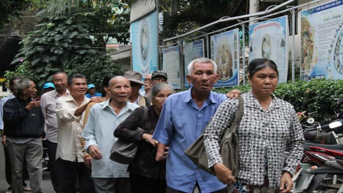 Các thương phế binh VNCH tham dự chương trình