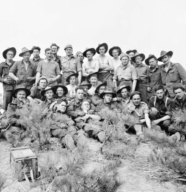 Korea,1951. Lieutenant Leonard Montgomery (centre, front row) MC and the Royal Australian Regiment (3Par)