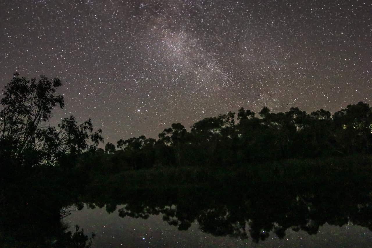 The sky above Spoonbill Lake