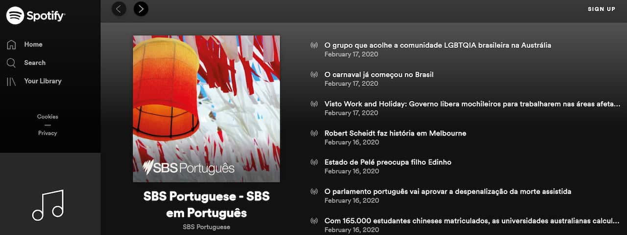 SBS Portuguese on Spotify