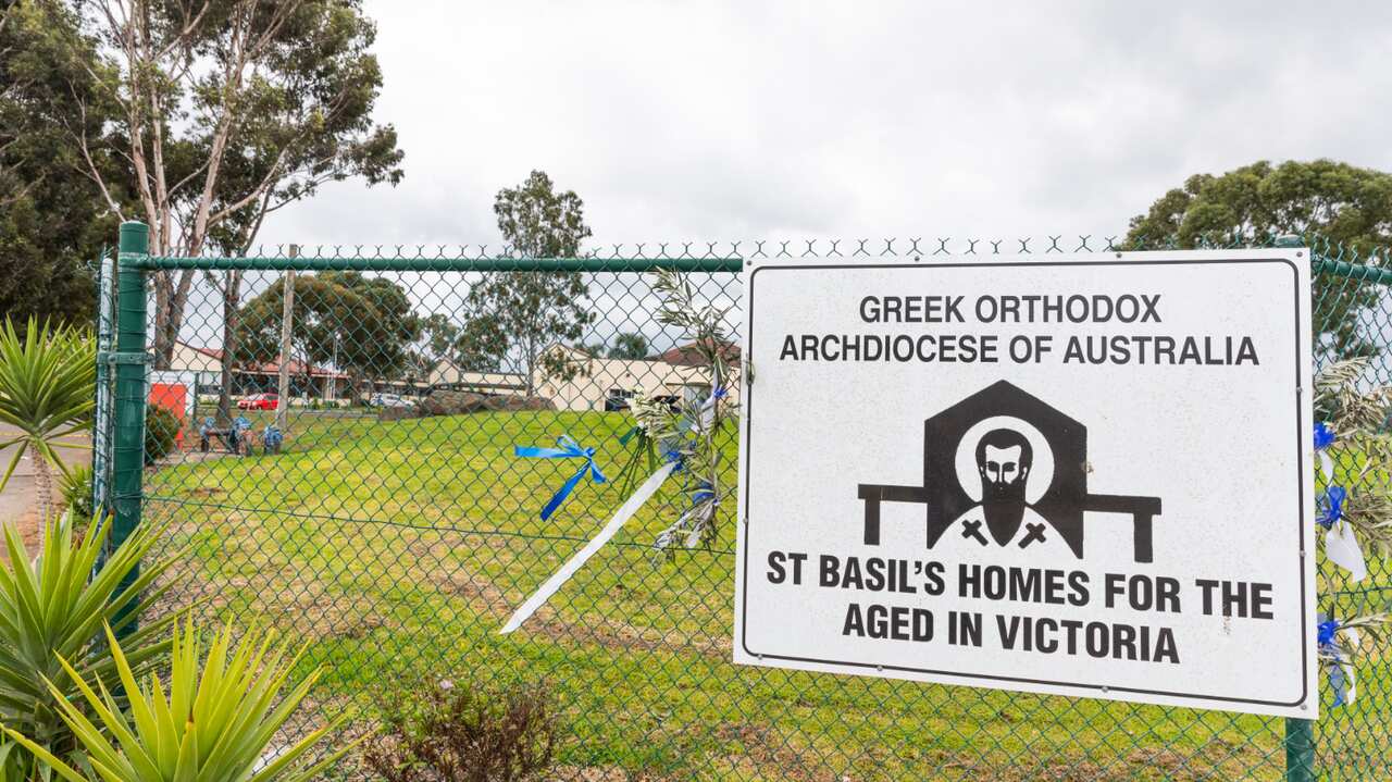 A general view of the entrance of St Basil's Home for the Aged in Fawkner
