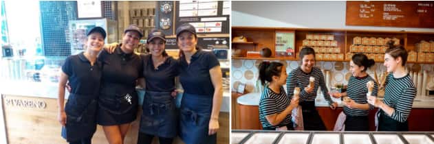 Lo staff di due gelaterie italiane d'Australia