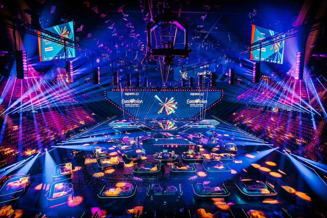 The stage of this year's Eurovision Song Contest in Rotterdam