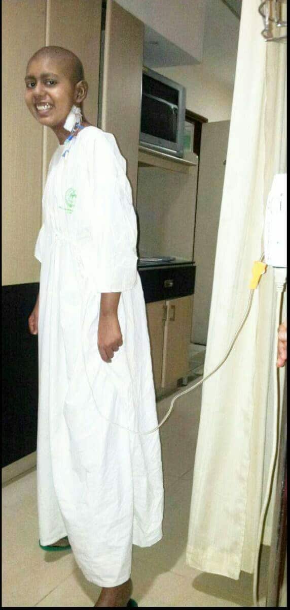 Steffi during her treatment in Vellore