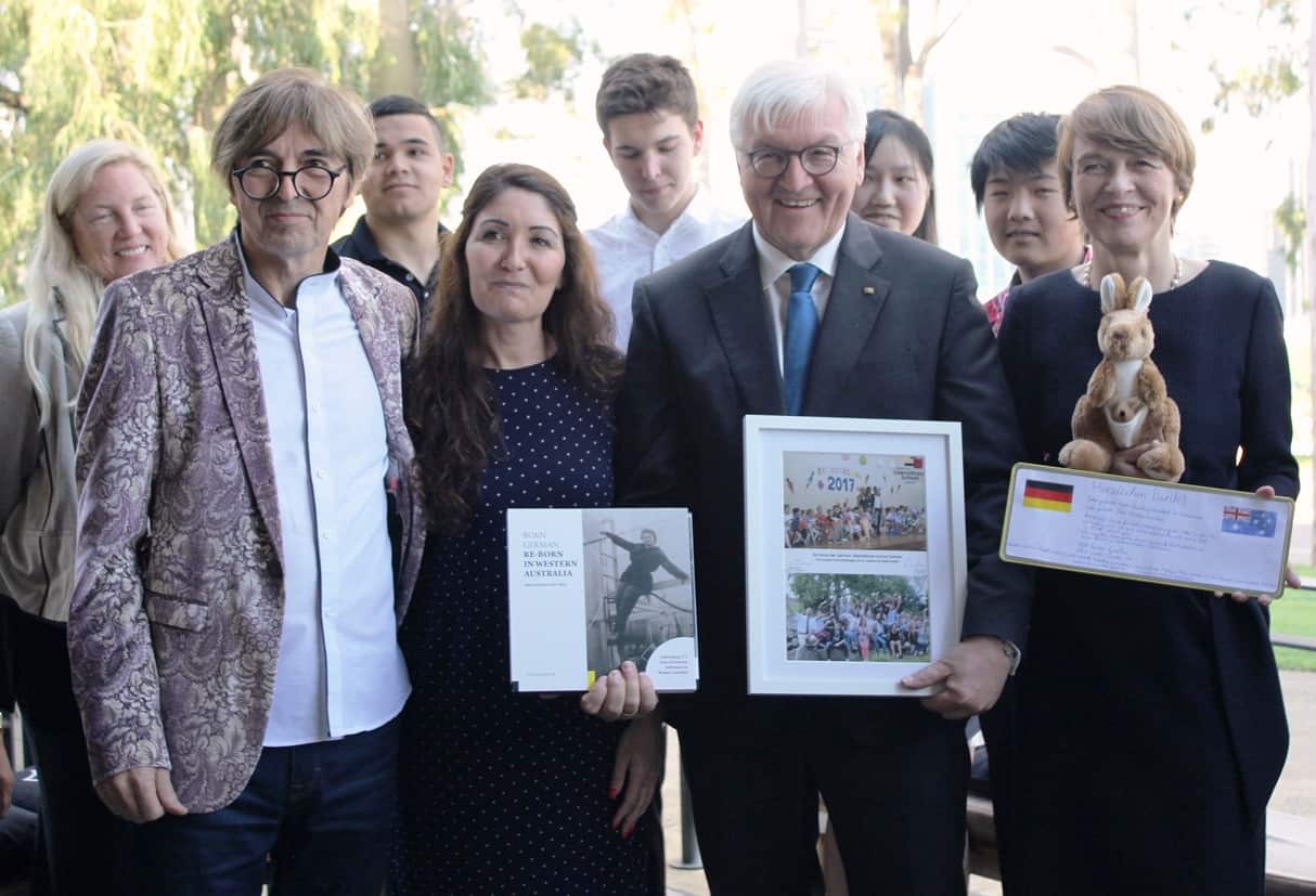 German community members welcomed Steinmeier at Perth's Kings Park