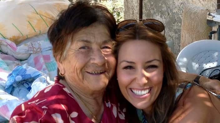 Stephanie Jacobs with Turkish Cypriot Feriha in Agia Irini, in 2015.