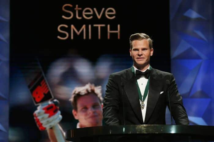 Australian Test skipper Steve Smith was rewarded by his second Allan Border Medal win. 
