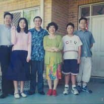 Steven Huang's family shortly after arriving in Australia from Taiwan.