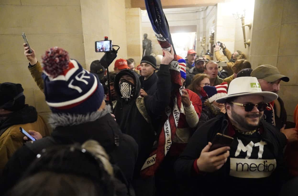 Waandamanaji ndani ya bunge marekani