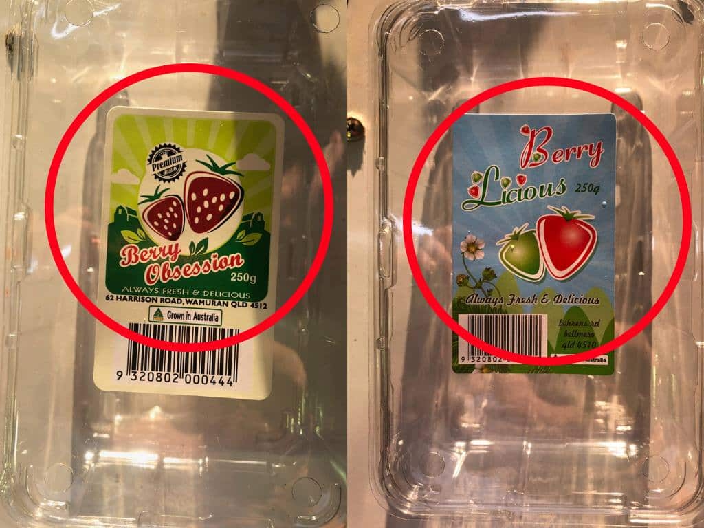 Two strawberry brands were affected