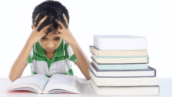 Depressed School boy