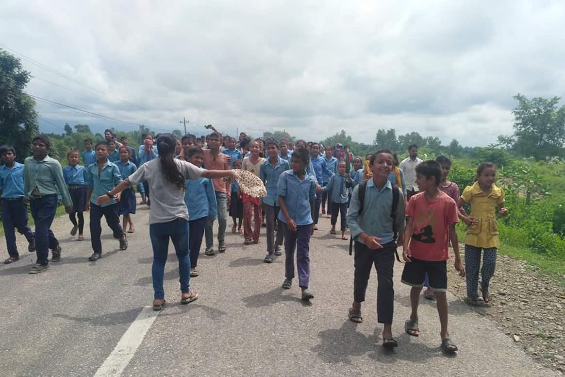 School students demand justice for Nirmala.