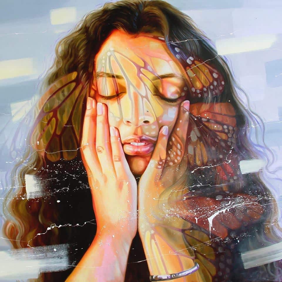 An oil painting of Sukhjit Kaur Khalsa