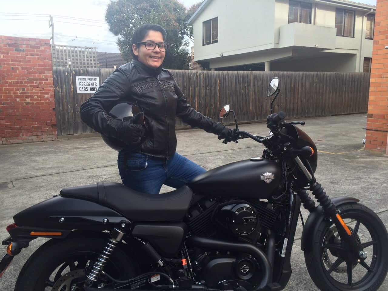 Swati Sharma on her motorbike