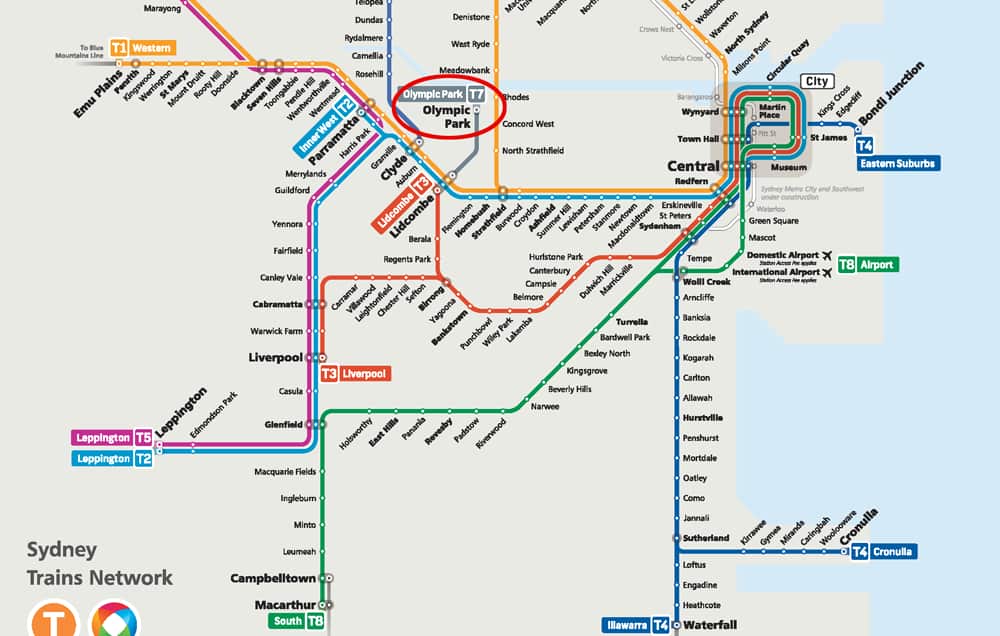 Train Map of Sydney