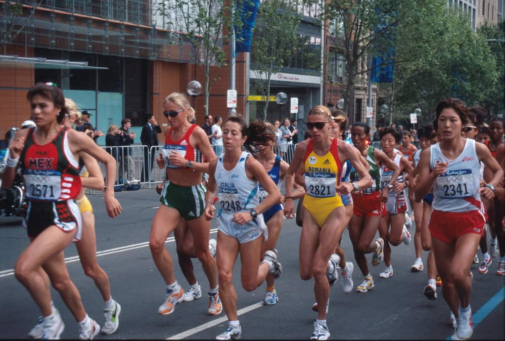 Female Athletes in the Women's Marathon, 155 Macquarie Street, Sydney, 2000  https://archives.cityofsydney.nsw.gov.au/nodes/view/665438#idx719972