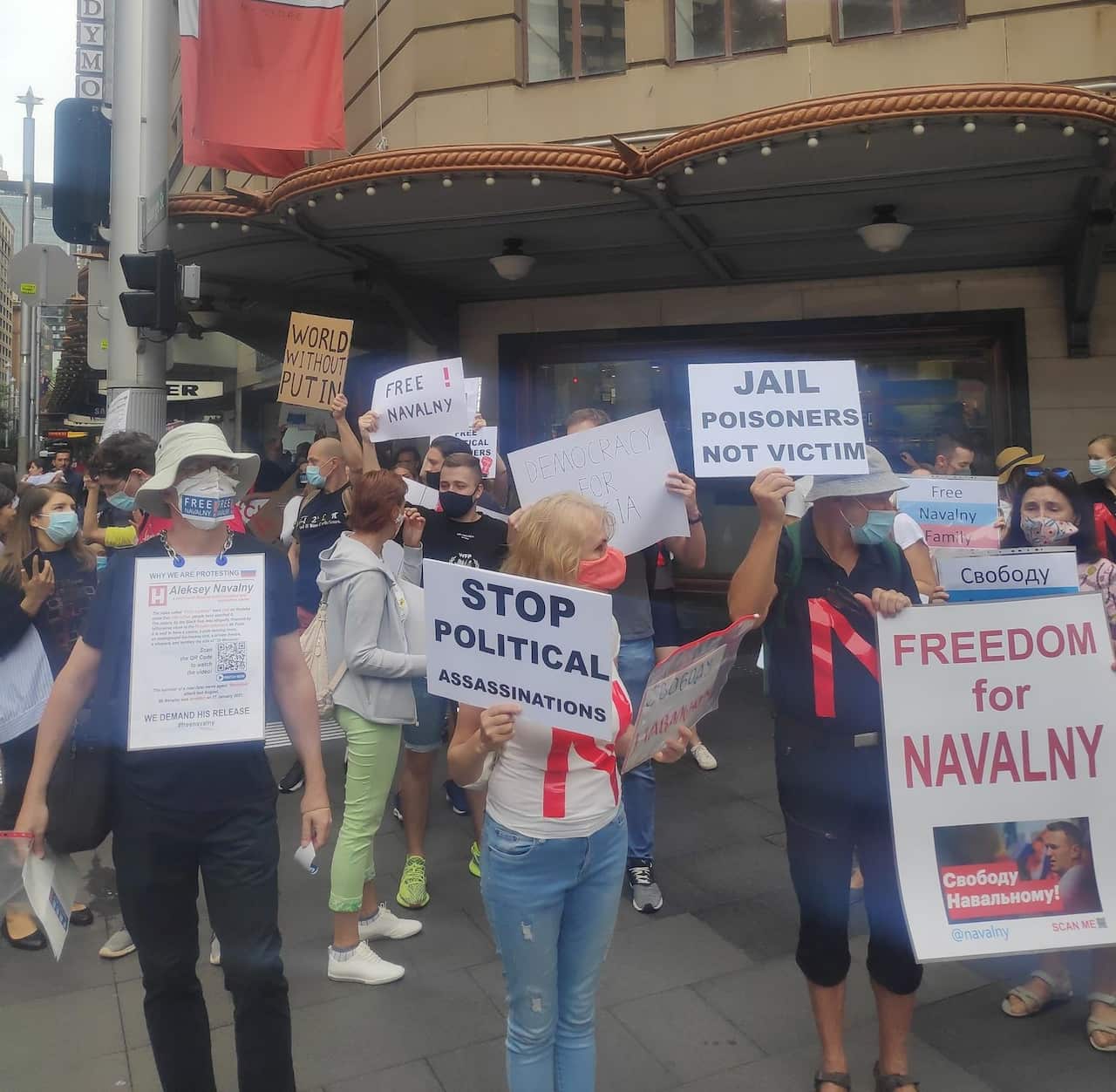 Rally to support Navalny in Sydney, 31.01.21