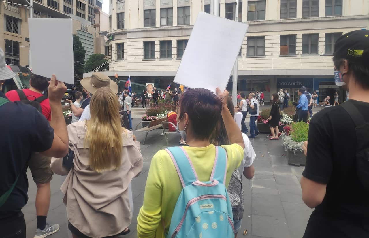 Rally to support Navalny in Sydney, 31.01.21