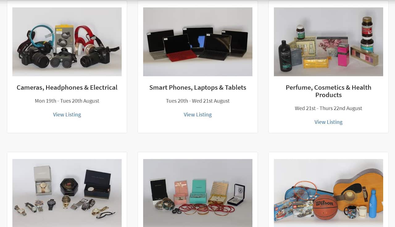 Sydney Airport Unreserved Lost Property