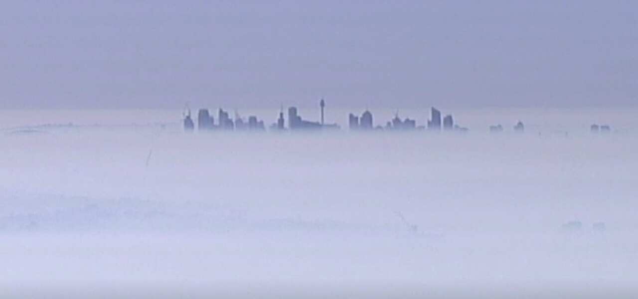 Sydney city under haze