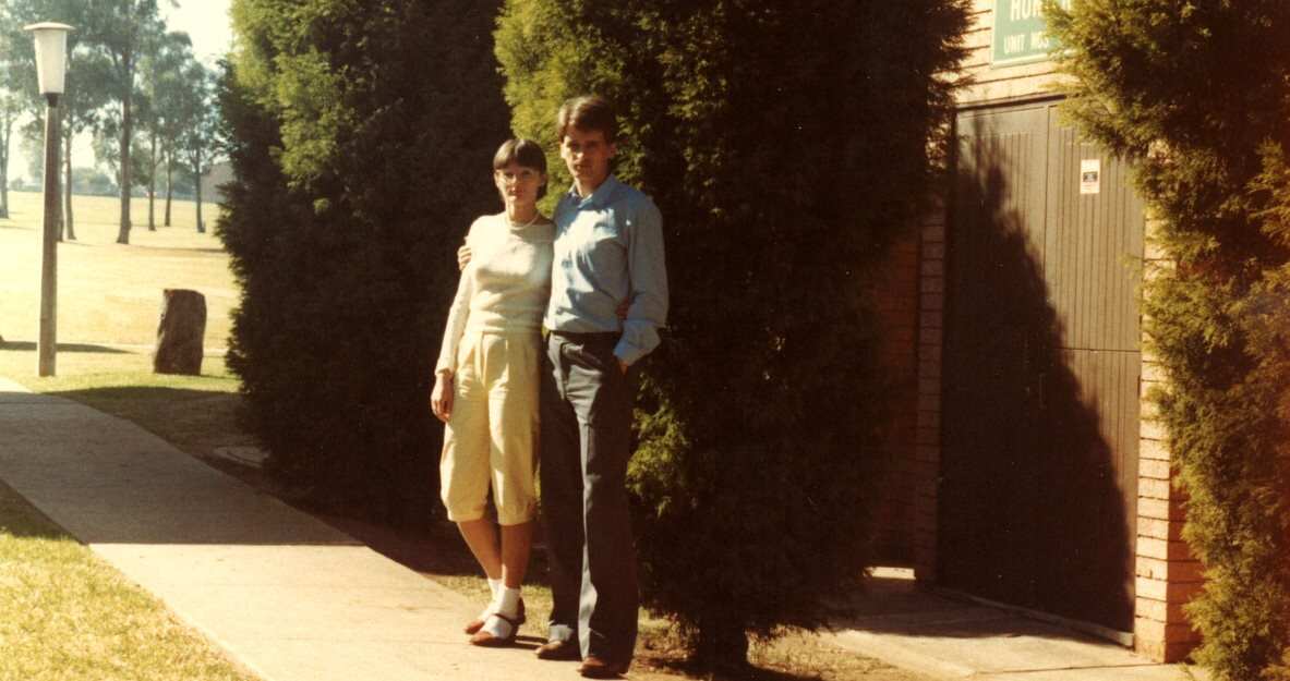 Grace Otrebka and partner in Australia