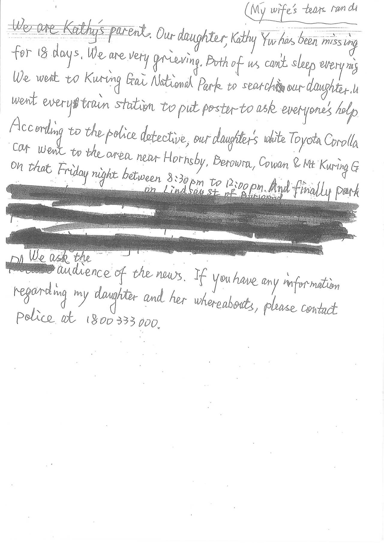 Family of missing Sydney woman Qi Yu appeal for information, man charged with murder