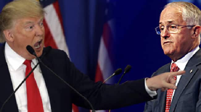 Australian PM Malcolm Turnbull and US President Donald Trump