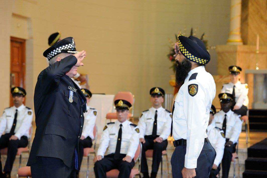 Talwinder Singh, graduating as a PSO from the Police Academy