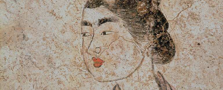 Mural of females c710, Shaanxi Provincial Institute of Archaeology