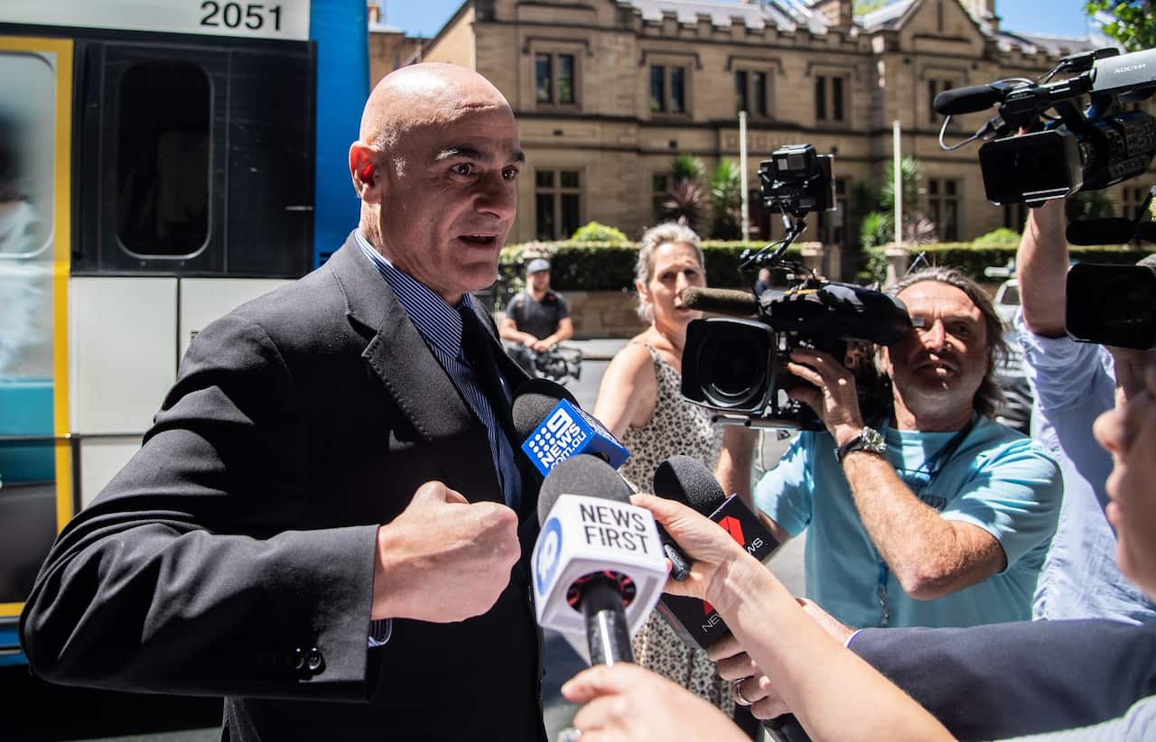 Vinzent Tarantino leaves the NSW Supreme Court in Sydney, Wednesday, November 6, 2019