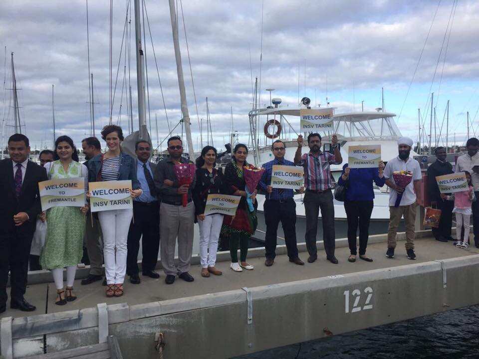 Perth community welcomes INSV Tarini