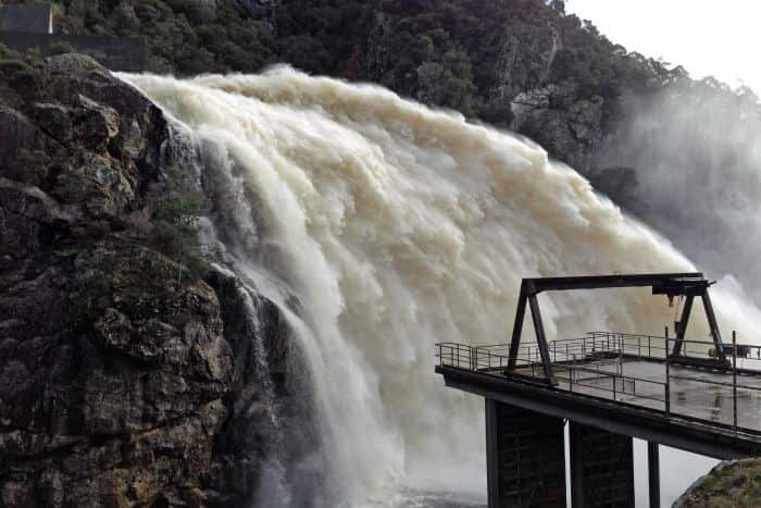 Cethana dam is part of Tasmania's hydro power scheme.